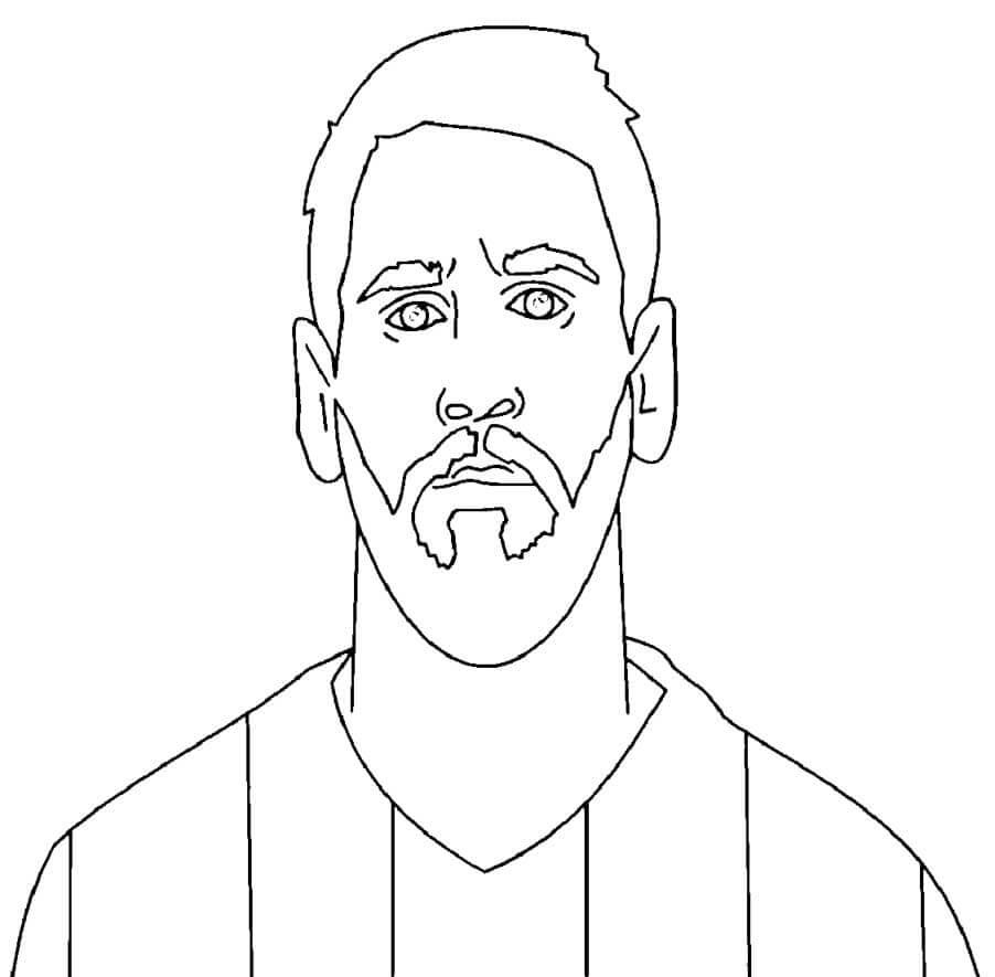 Lionel messi hq image coloring page