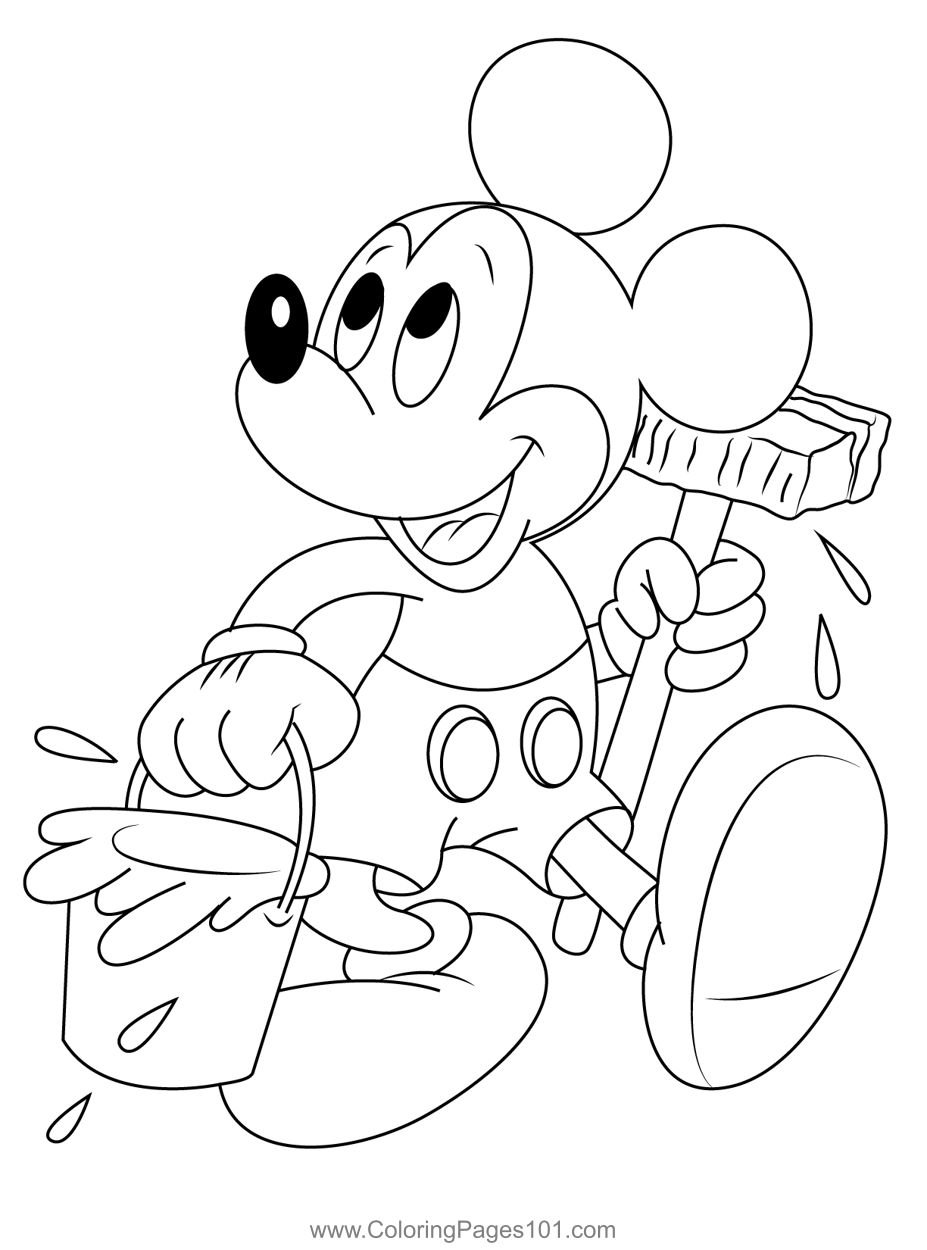 Mickey mouse color coloring page