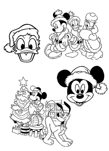 Coloring pages mickey mouse christmas coloring pages
