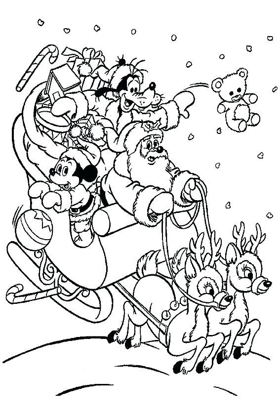 Mickey mouse christmas coloring pag