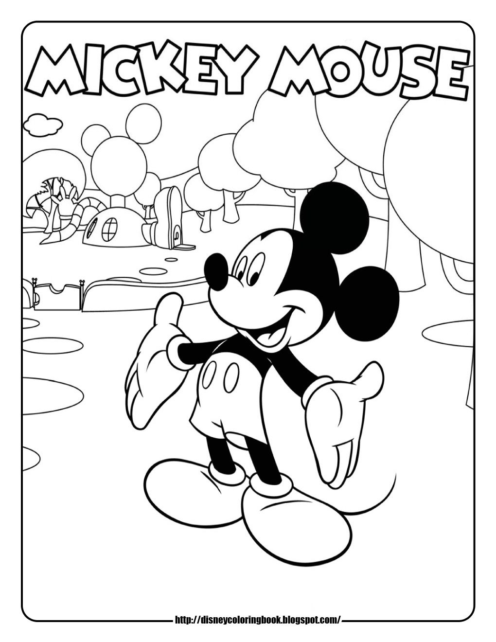 Disney coloring fun mickey mouse clubhouse coloring sheets