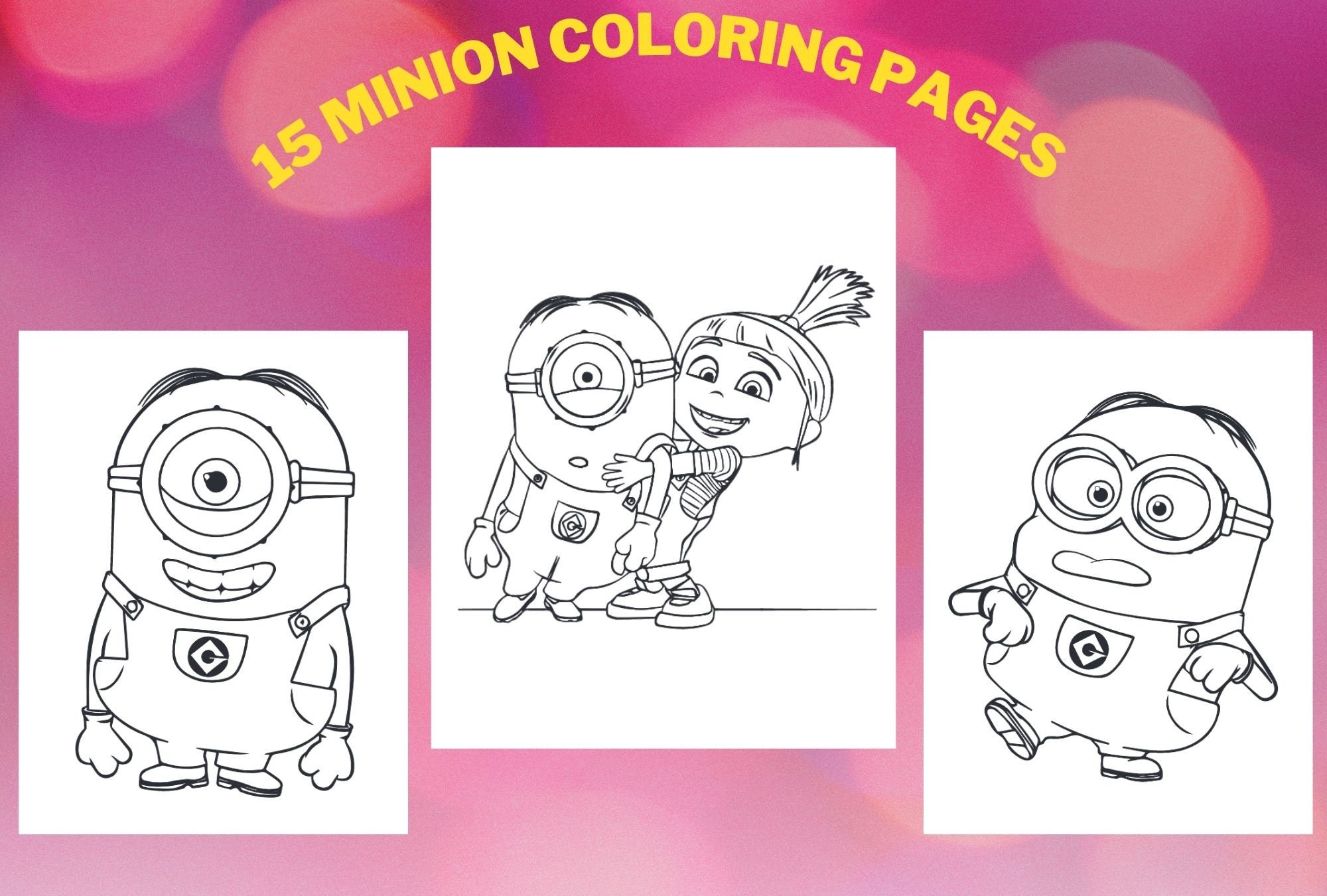 Libro para colorear de los minions imãgenes de los minions para imprimir en libros para colorear para niãos para niãos y niãas