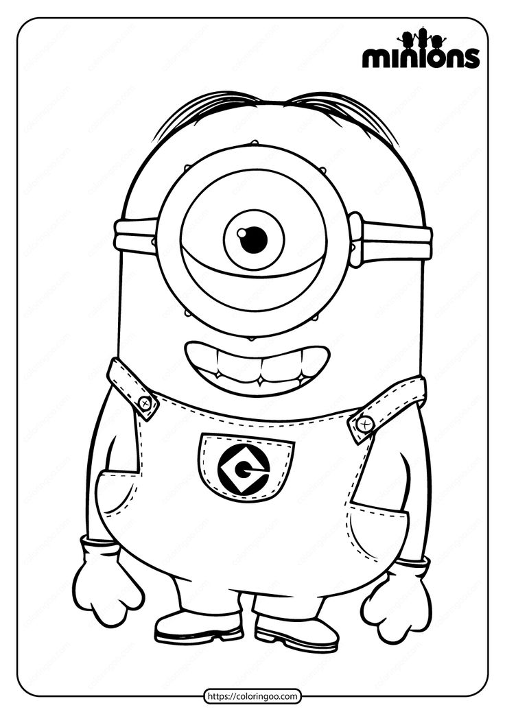 Printable minions john pdf coloring page minion coloring pages coloring pages minion drawing