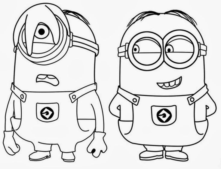 Minions desenho para pintar