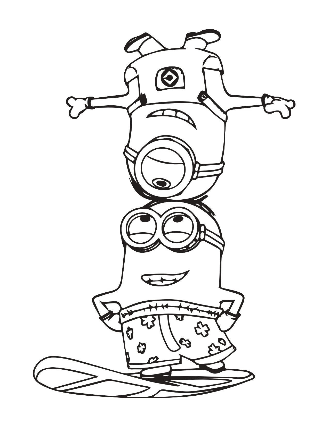 Dibujos para colorear de minions