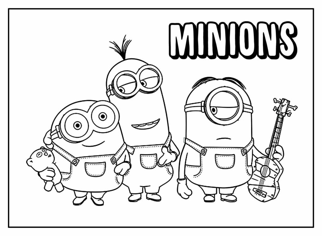 Desenhos dos minions para colorir