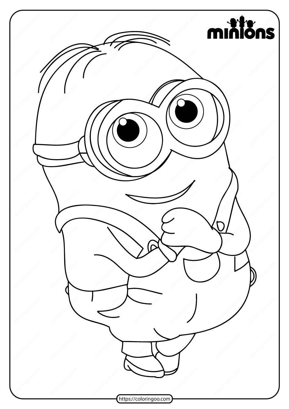 Printable minions pdf coloring page minions coloring pages minion coloring pages coloring pages