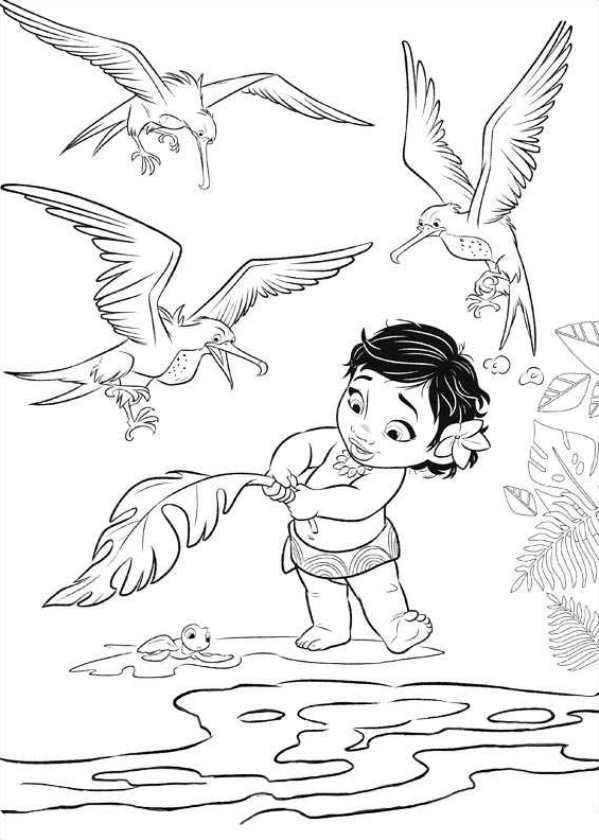 Moana coloring pag