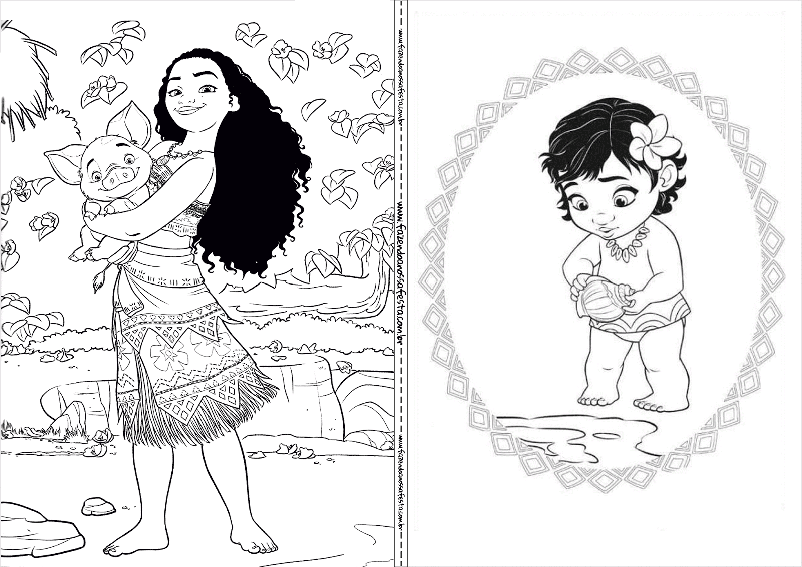 Moana free printable coloring book