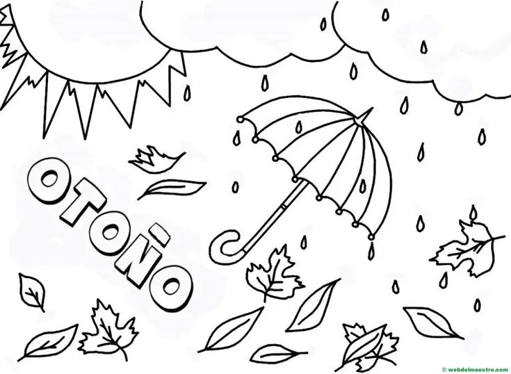 Dibujos del otoão para colorear