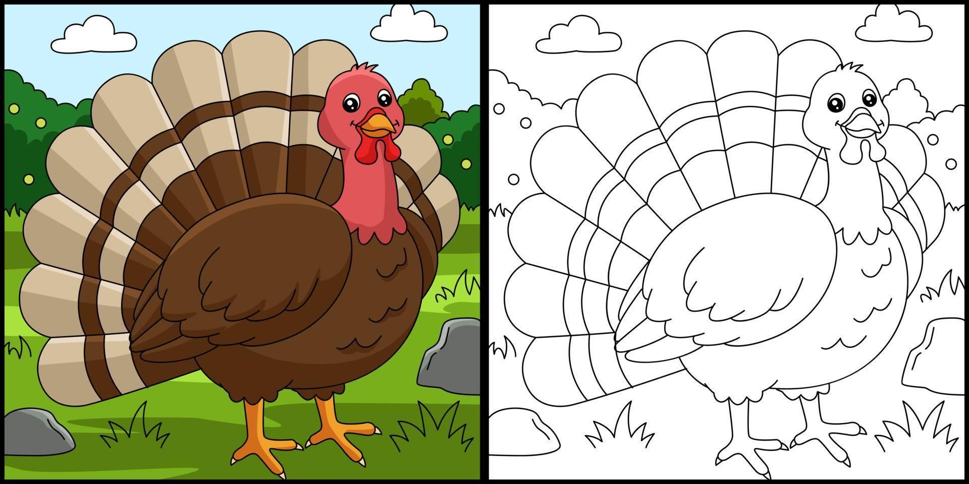 Descargar pavo para colorear pãgina coloreada ilustraciãn gratis en arte vectorial imagenes de hulk dibujos