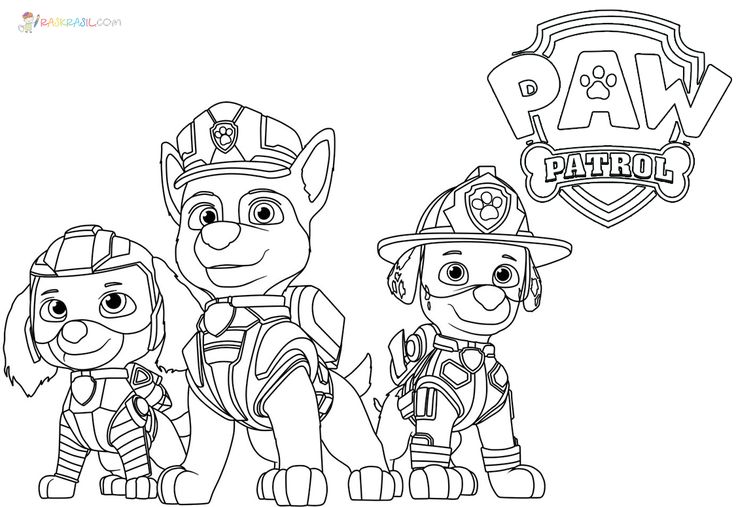 Dibujos de patrulla canina para colorear