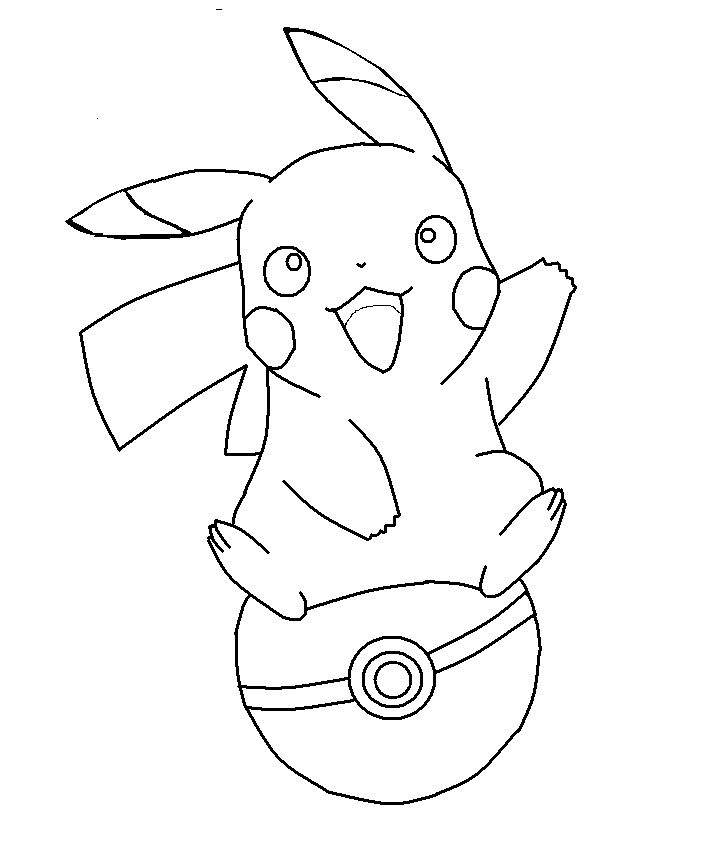 Pikachu on a pokeball base by shqandy on deviantart dibujo de pikachu dibujos para colorear pokemon colorear pokemon