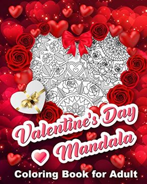 Prar valentines day mandala loring book for adult adult loring book for valentines day hearts ro de mandala creator
