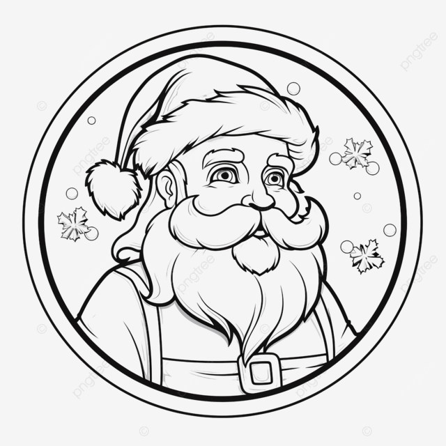 Coloring book or page for kids christmas santa claus black and white vector illustration christmas coloring kids coloring png transparent image and clipart for free download
