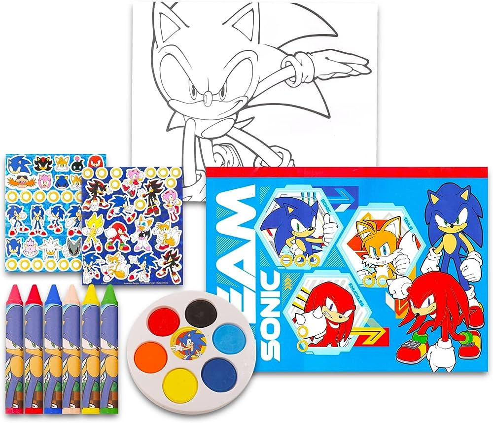 Sonic the hedgehog drawing and painting set for boys