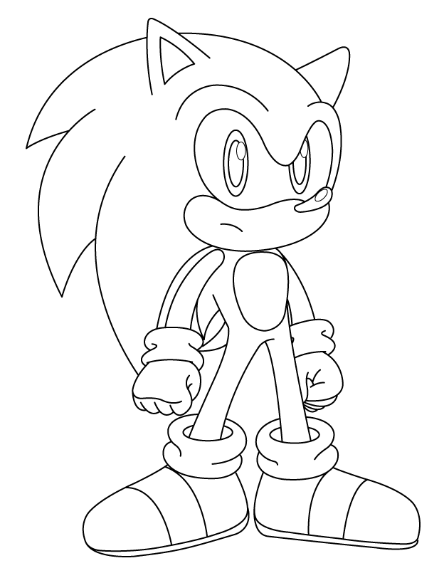 Sonic uncolored by sonictopfan on