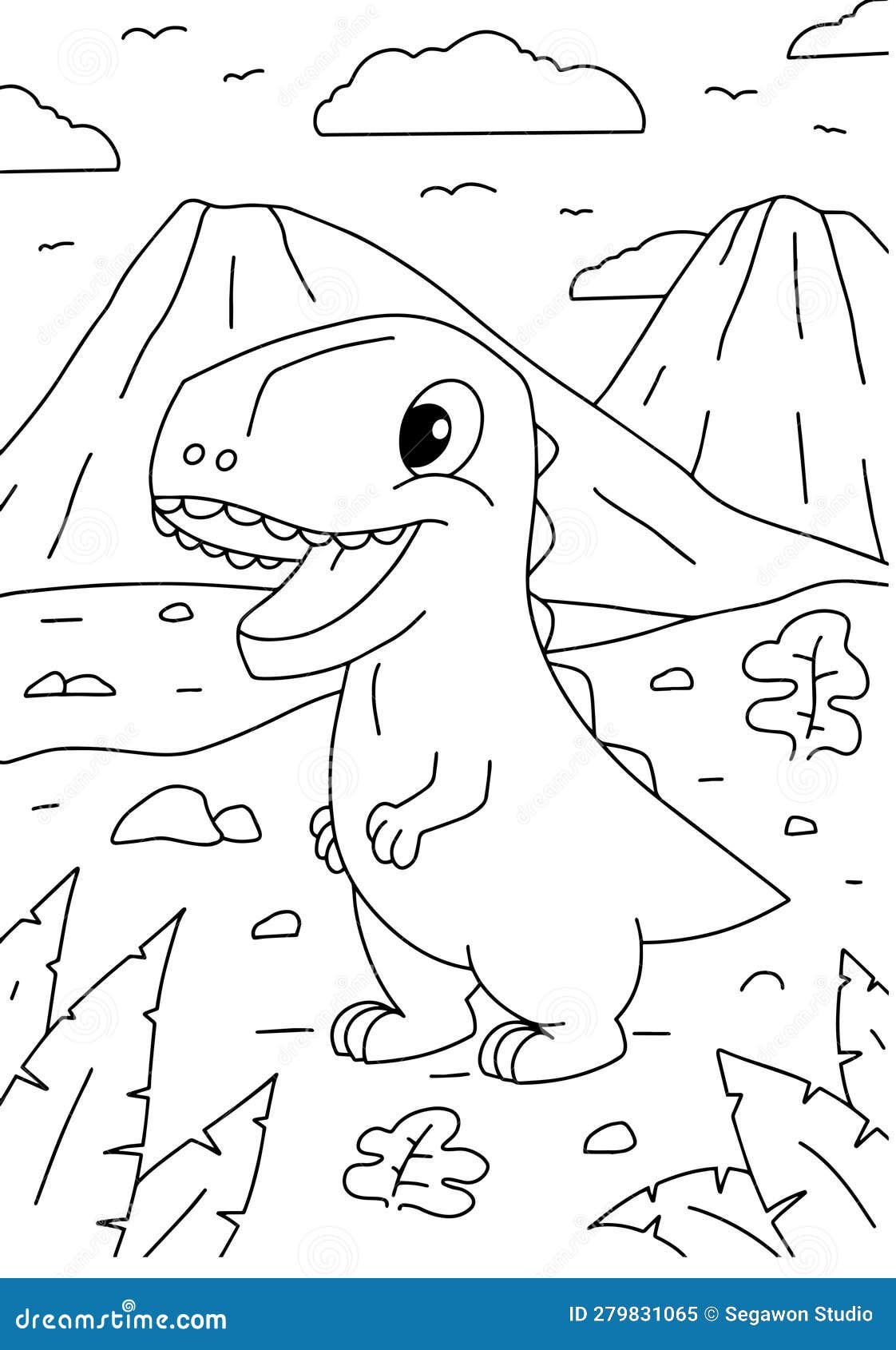 Children coloring book page t
