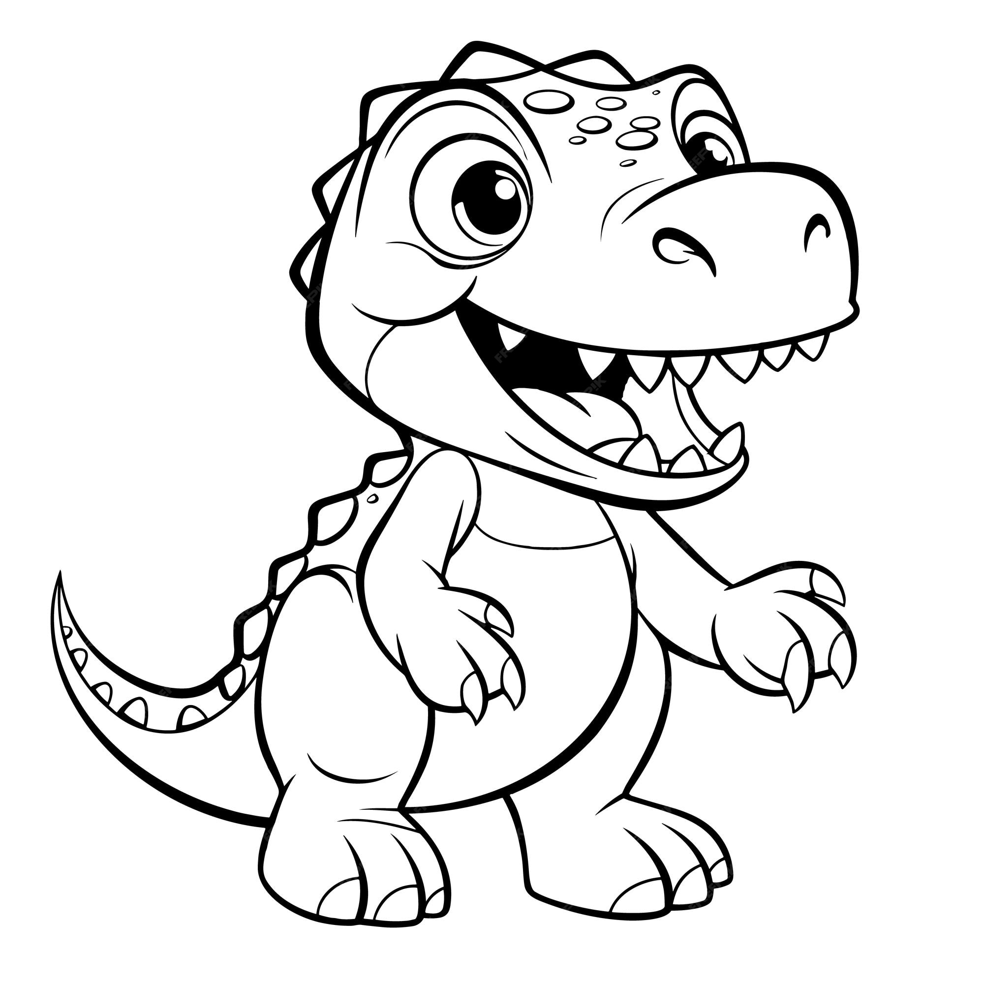 Premium vector tyrannosaurus rex coloring pages for kid