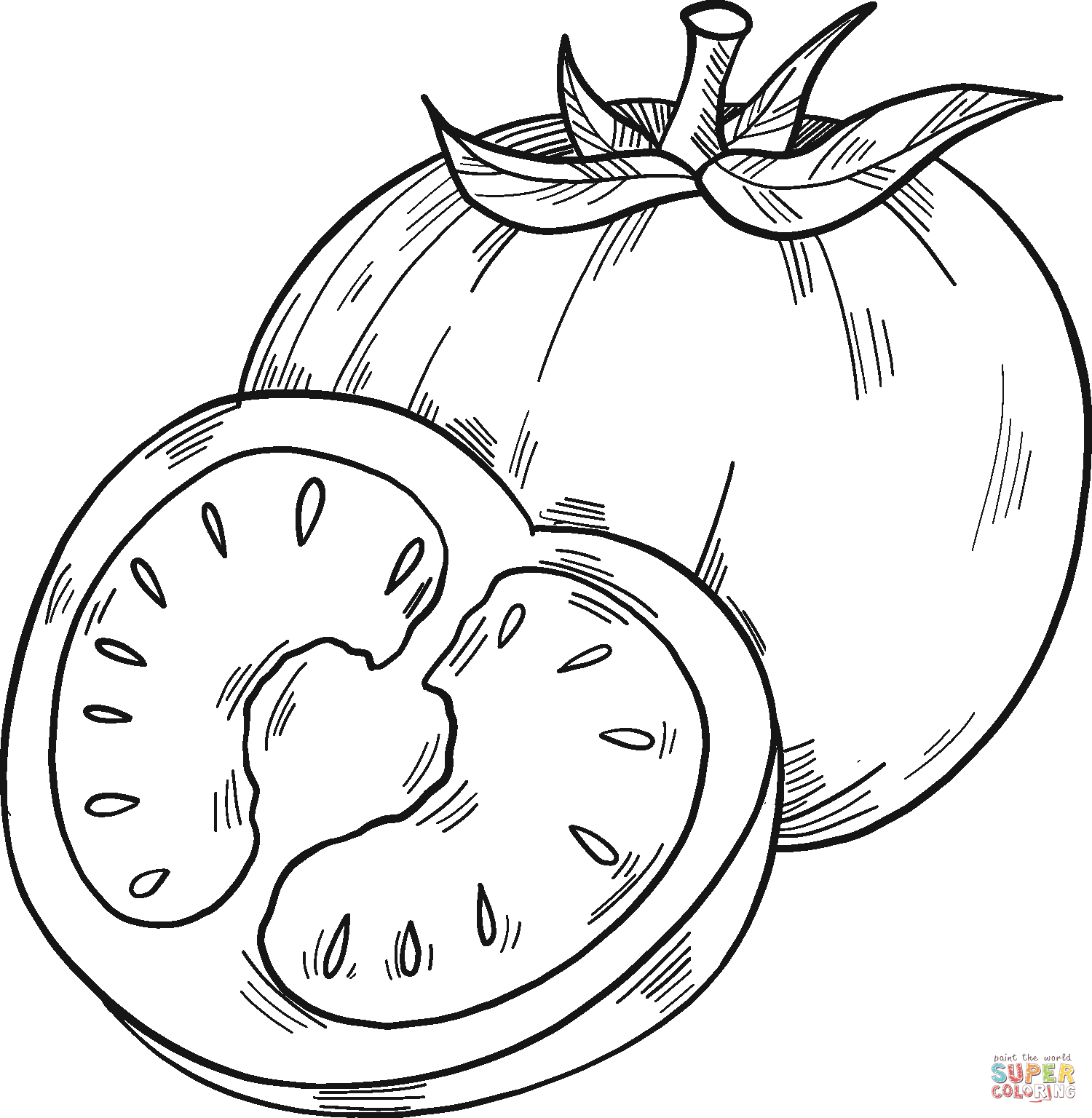 Dibujo de tomates para colorear dibujos para colorear imprimir gratis