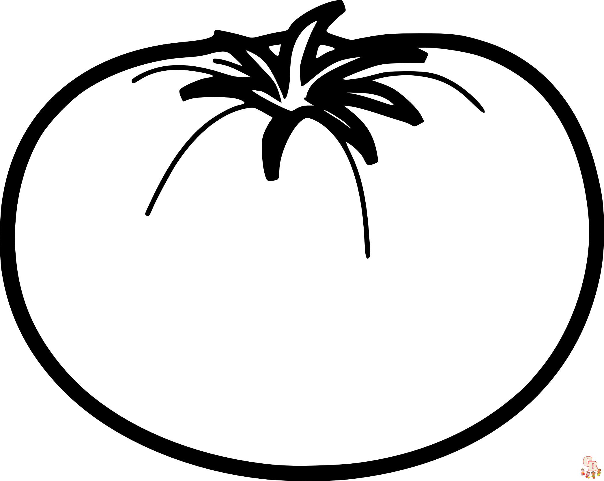 Diversão suculenta pãginas para colorir de tomate