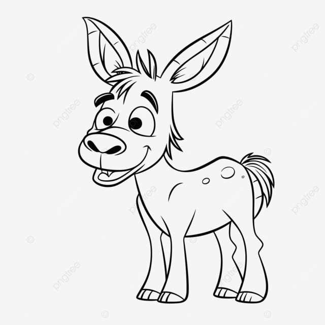 Dibujo de lindo burro para colorear pãgina quema boceto vector png dibujos dibujo de ala dibujo clave dibujo de anillo png y vector para dcargar gratis