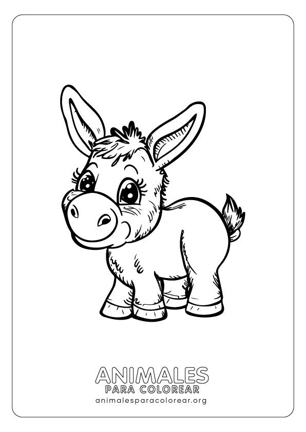 Burros para colorear descarga e imprime gratis