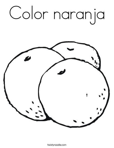 Pãgina para colorear de color naranja