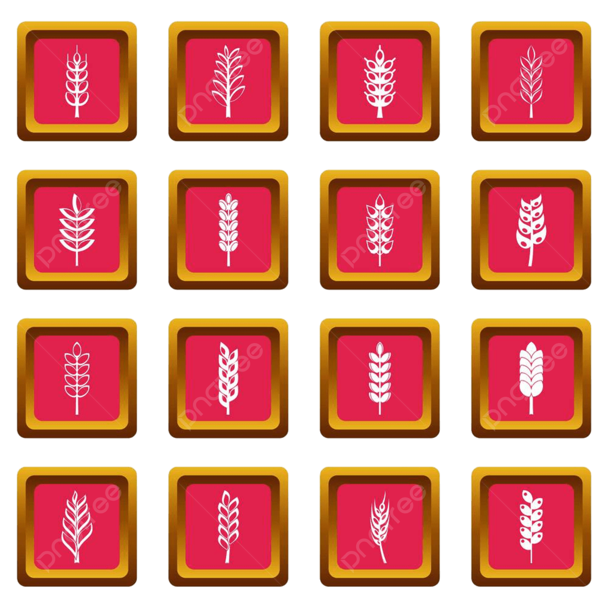 Iconos de maãz de oreja tablecidos en color rosa ilustraciãn vectorial aislada para web y cualquier diseão png soja marrãn grãfico png y vector para dcargar gratis