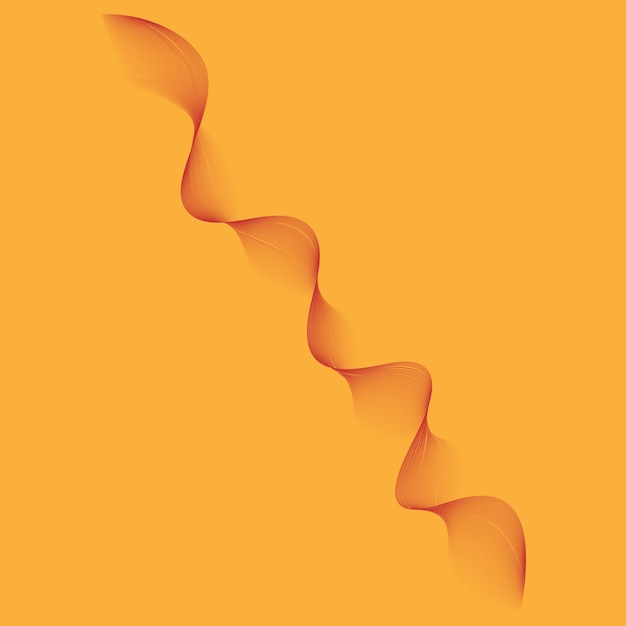 Abraza la mãgica y cautivadora combinaciãn de lãneas onduladas de degradado naranja y marrãn para crear fondos imprionant vector premium