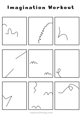 Imagination workout worksheet free printable puzzle games