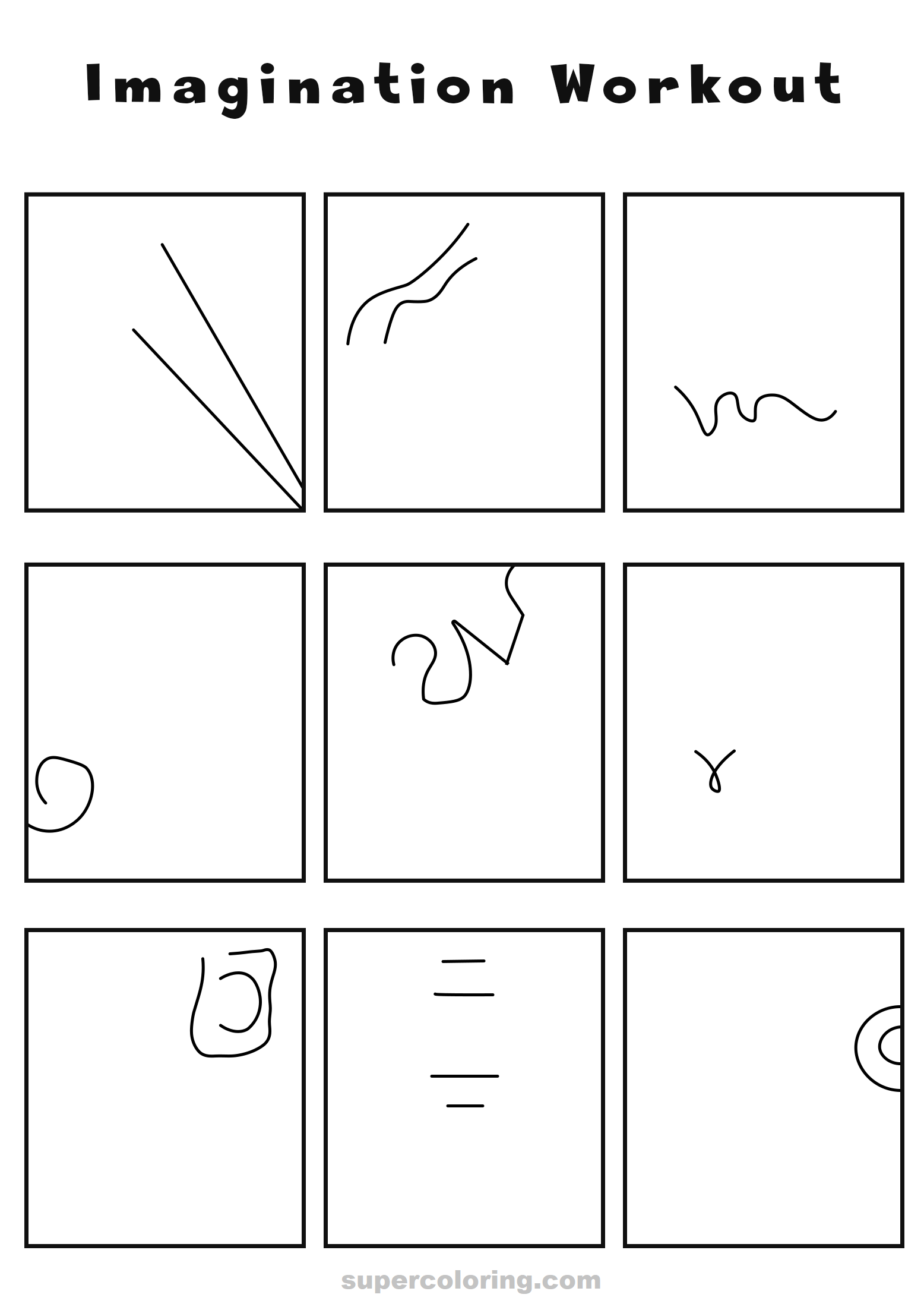 Imagination workout worksheet free printable puzzle games