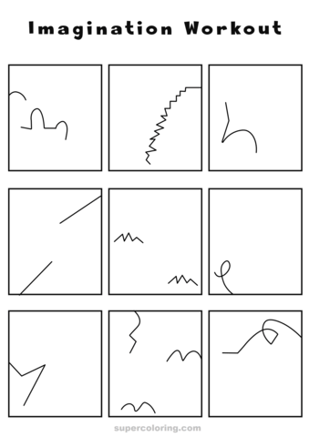 Imagination workout worksheet free printable puzzle games