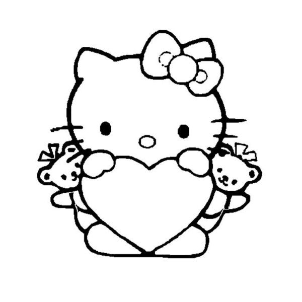 Dibujos fãciles de amor a lãpiz kawaii para dibujar imprimir colorear colorear imãgenes hello kitty coloring hello kitty colouring pages kitty coloring
