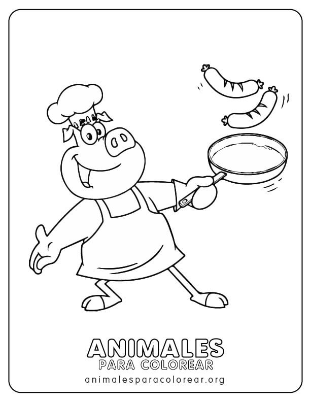 Cerditos para colorear descargar e imprimir gratis