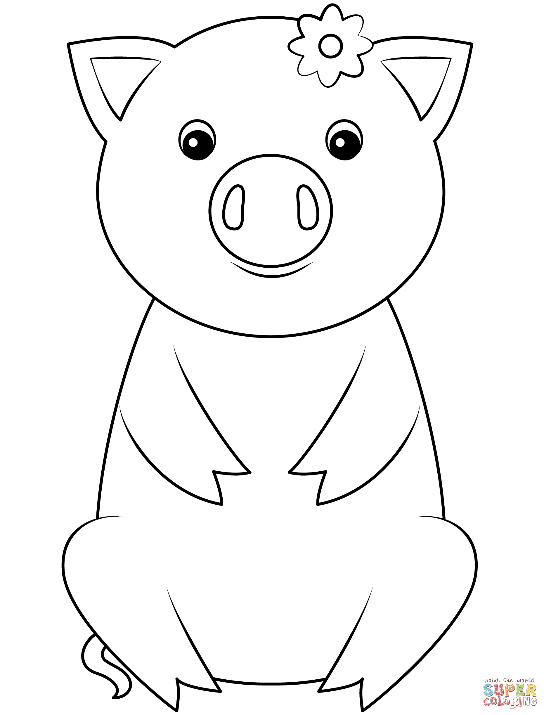 Dibujo de cerdo para colorear dibujos para colorear imprimir gratis