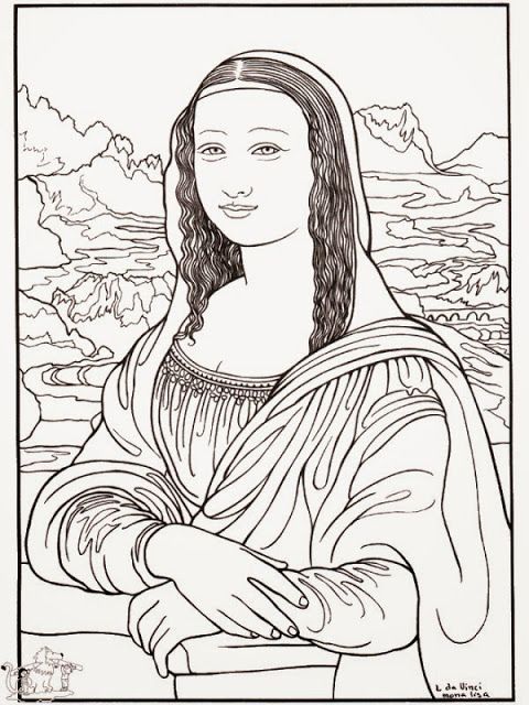 Maestra de primaria cuadros famosos de pintores para colorear obras y pintores da vinci art coloring pages famous art