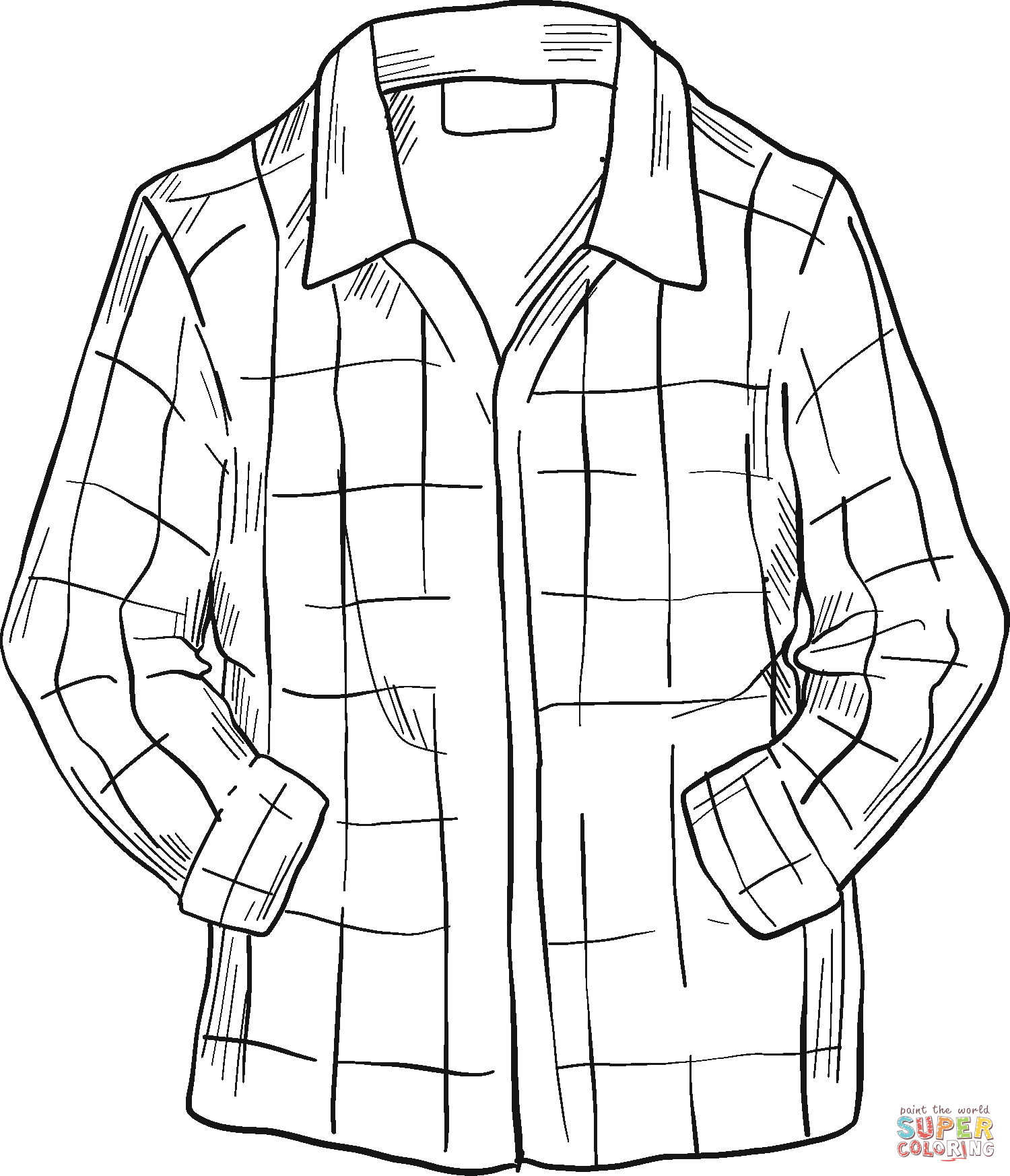 Dibujo de camisa a cuadros para colorear dibujos para colorear imprimir gratis
