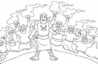 Pa colore dibujos de gedeãn ebi mãxico histãria de gideão gideão histãrias bãblicas