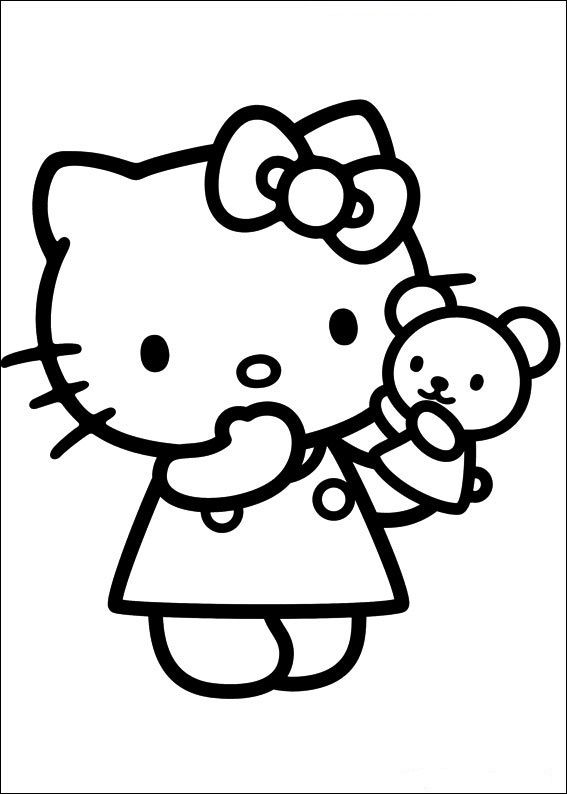 Dibujos para colorear de hello kitty con un osito de peluche libri da colorare immagini hello kitty disegni da colorare