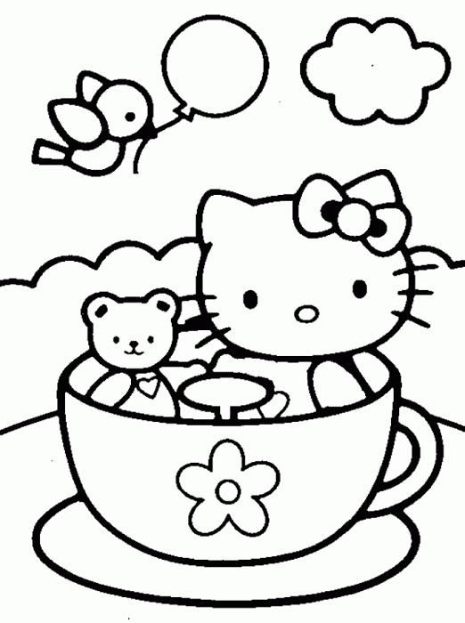Dibujos para colorear de hello kitty