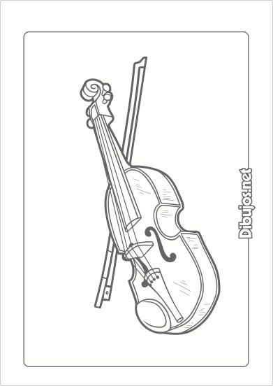 Dibujos de instrumentos musicales para imprimir y colorear