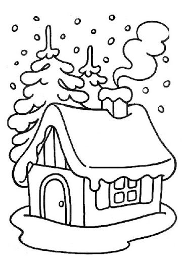Fichas y dibujos para colorear sobre el invierno