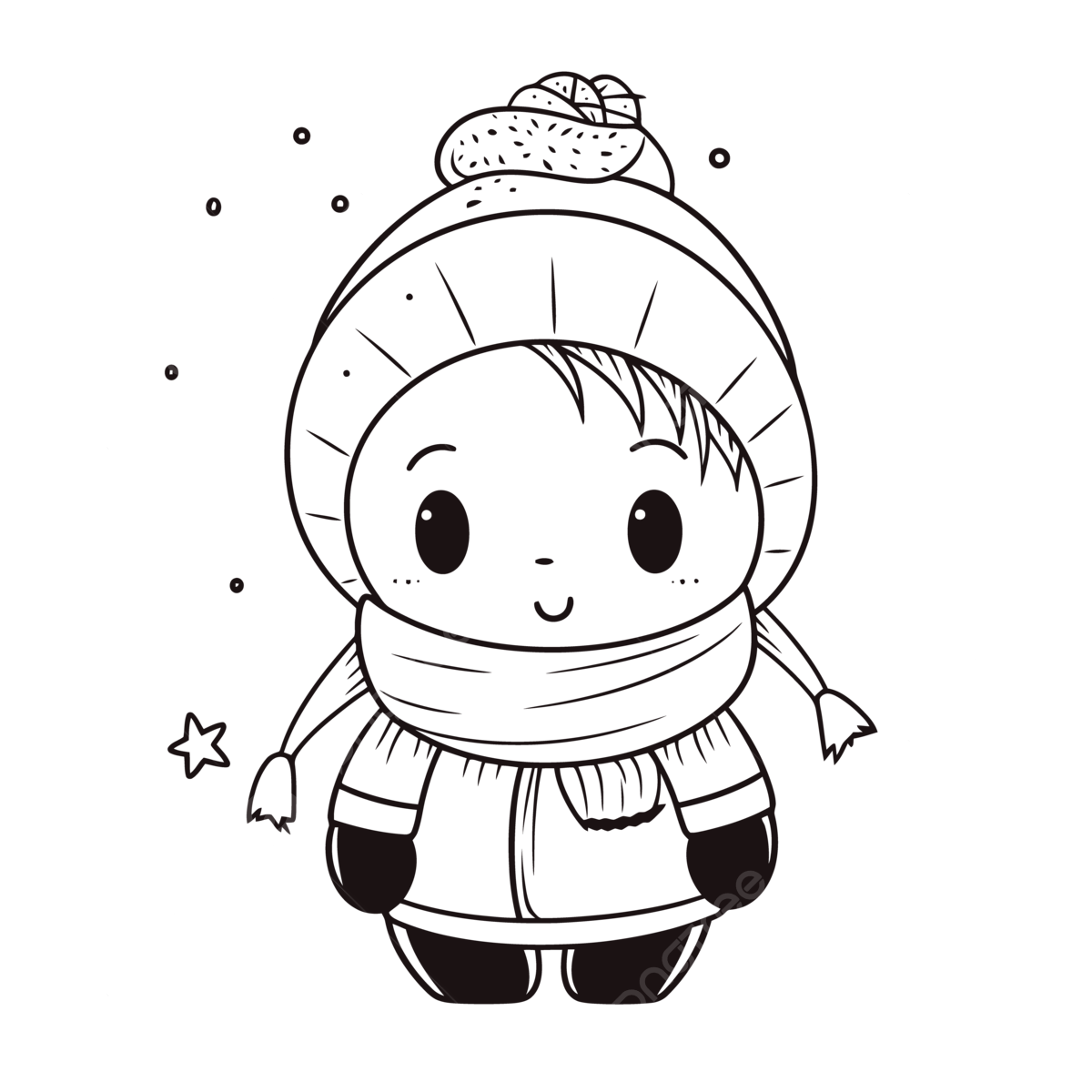 Dibujo de dibujos de invierno para colorear vector png dibujos dibujo de ala dibujo de niãa dibujo de invierno png y vector para dcargar gratis