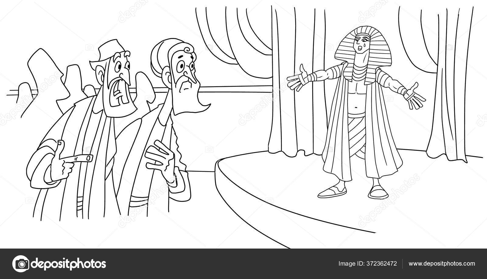 Josã se revela a sus hermanos en egipto ilustraciãn de stock de askib