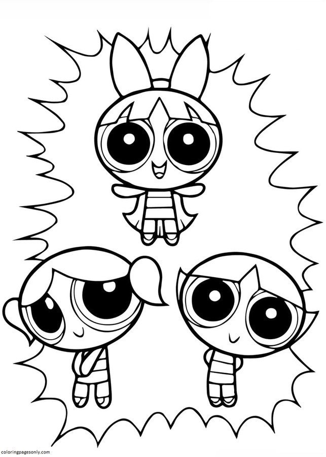 Powerpuff girls coloring pages printable for free download