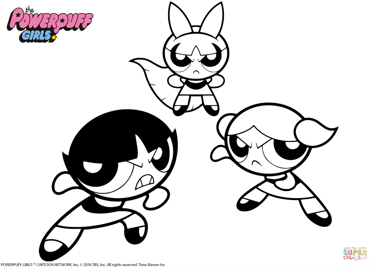 Dibujo de las chicas superpoderosas para colorear dibujos para colorear imprimir gratis