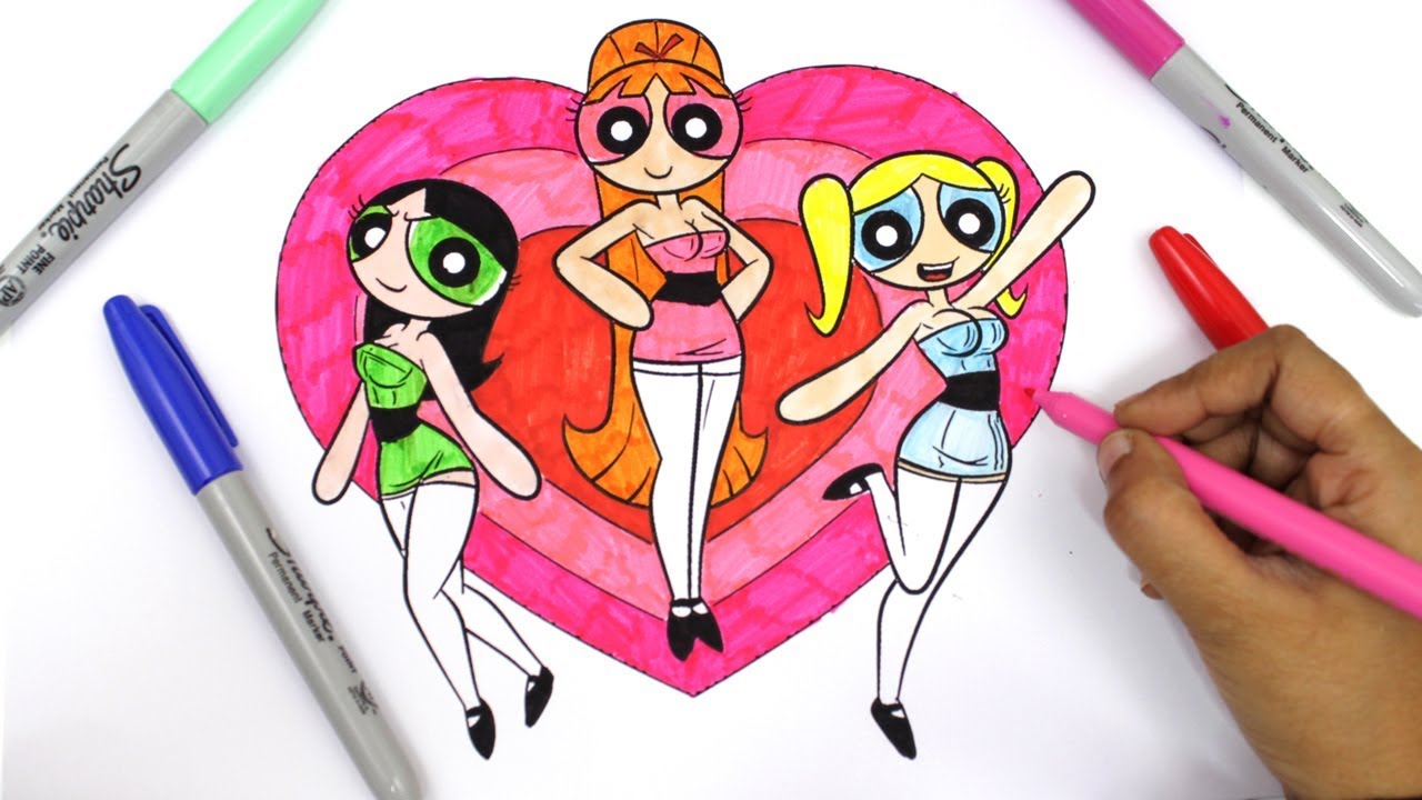 Coloring powerpuff girls rowdyruff boys las chicas superpoderosasblosso bubbles buttercup