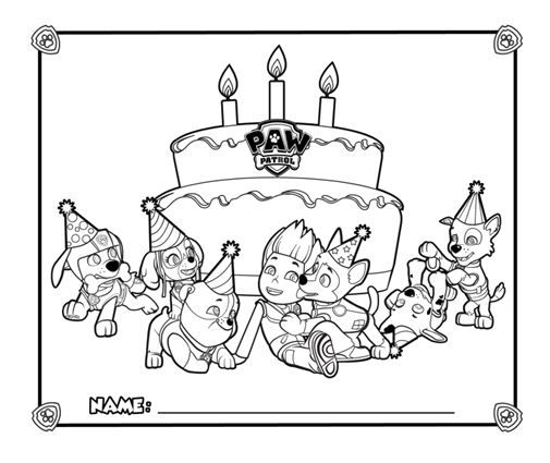 Paw patrol birthday party placemats paw patrol coloring pages paw patrol coloring birthday coloring pages