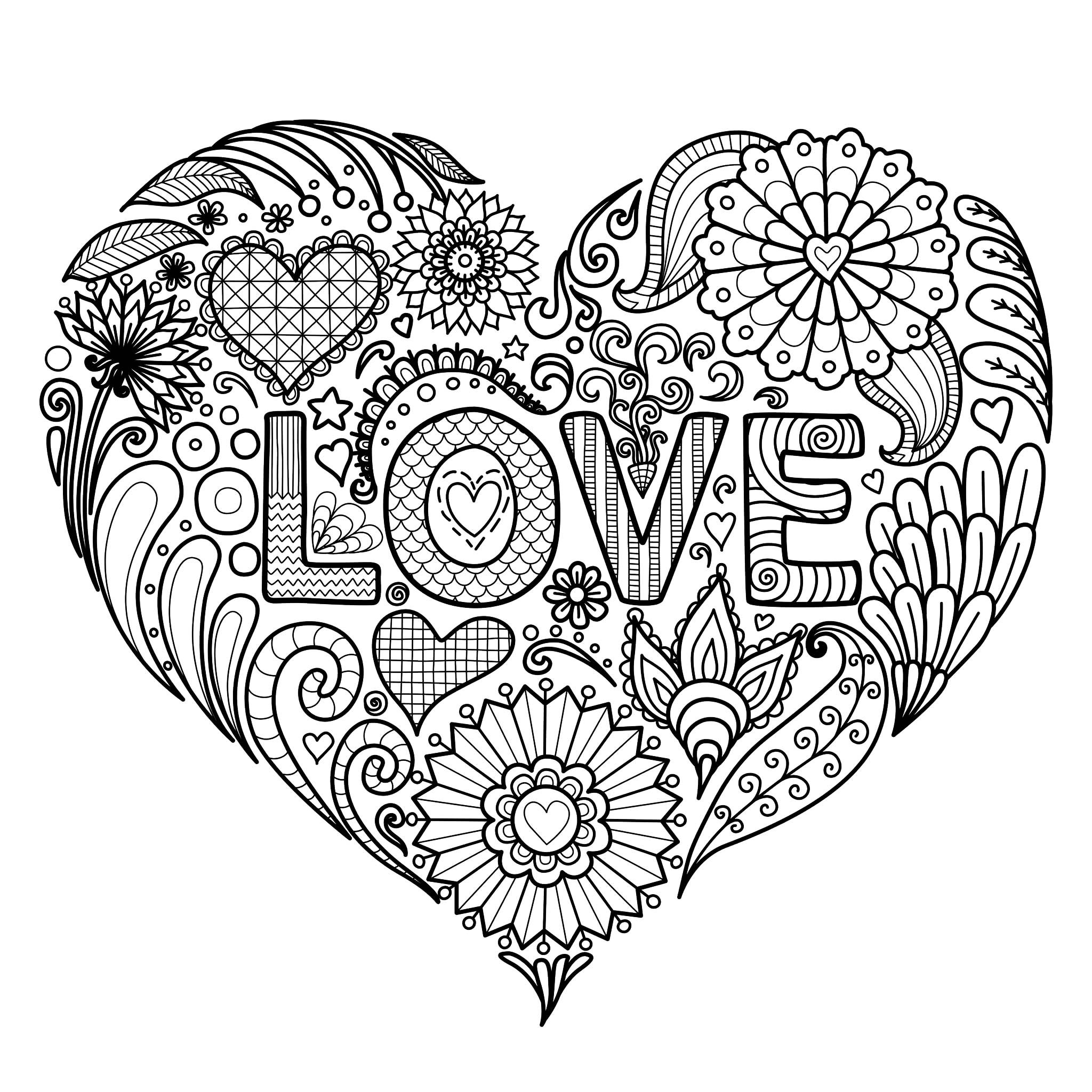 Texto de amor en forma de corazãn